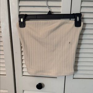 American Eagle Outfitters Beige Ribbed Women's Top